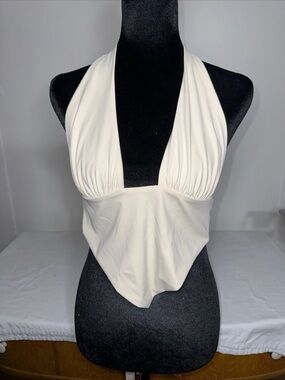 Edikted Open Back Triangle Halter Top